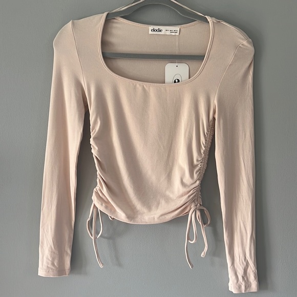 Elodie Tops - NWT Long Sleeve Top with Adjustable Side Ruching